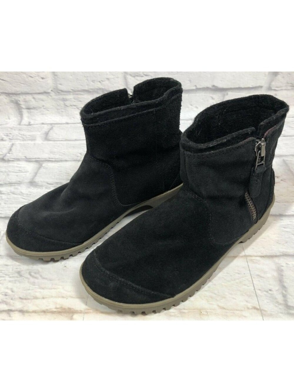 Sorel Womens 7 Meadow Black Suede Winter Snow Boots Waterproof NL2189